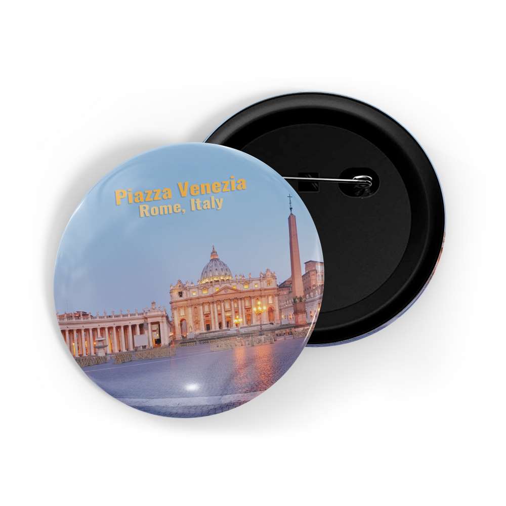 dhcrafts Round Pin Badge Multicolor Famous Tourist Place Dubai United Arab Emirates D1 Glossy Finish Design Pack of 1 (58mm)