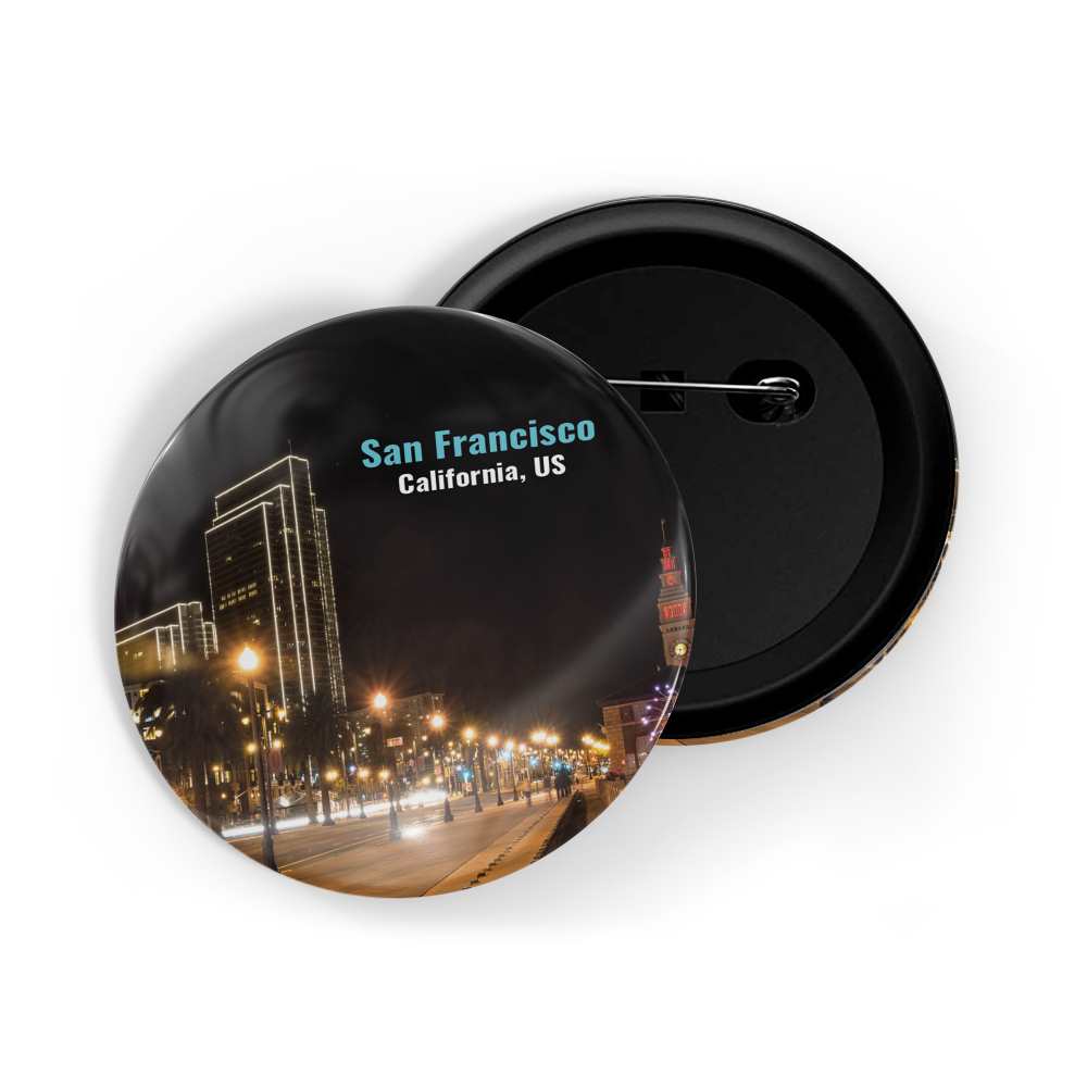 dhcrafts Round Pin Badge Multicolor Famous Tourist Place Dubai United Arab Emirates D1 Glossy Finish Design Pack of 1 (58mm)