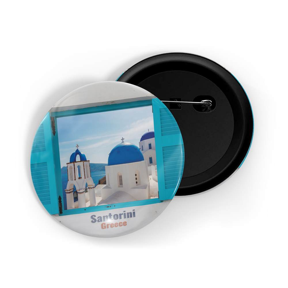 dhcrafts Round Pin Badge Multicolor Famous Tourist Place 30 St Mary Axe London, England Glossy Finish Design Pack of 1 (58mm)