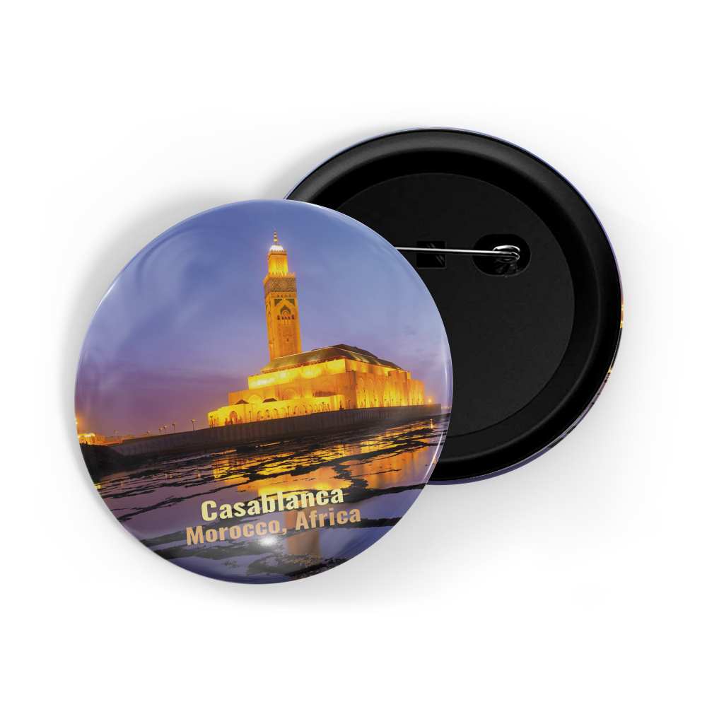 dhcrafts Round Pin Badge Multicolor Famous Tourist Place Red Rock Canyon Las Vegas United States D1 Glossy Finish Design Pack of 1 (58mm)