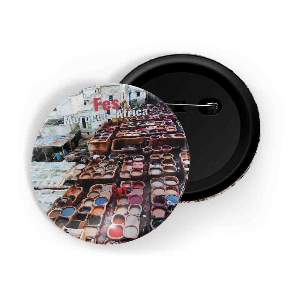 dhcrafts Round Pin Badge Multicolor Famous Tourist Place Red Rock Canyon Las Vegas United States D2 Glossy Finish Design Pack of 1 (58mm)
