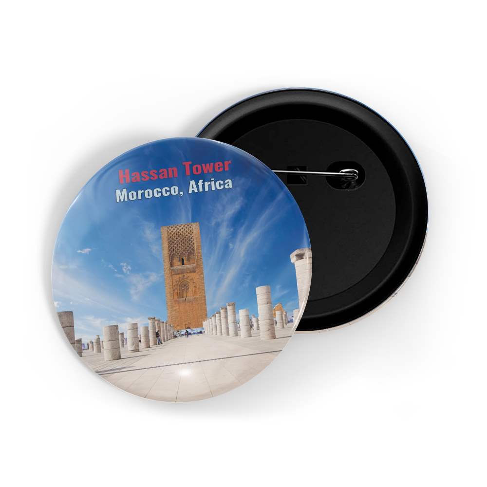 dhcrafts Round Pin Badge Multicolor Famous Tourist Place Miami Florida United States D1 Glossy Finish Design Pack of 1 (58mm)
