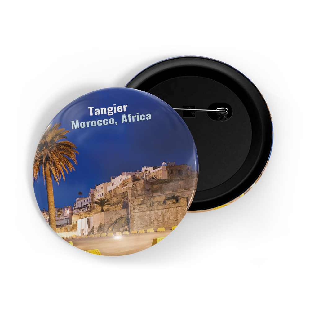 dhcrafts Round Pin Badge Multicolor Famous Tourist Place Miami Florida United States D3 Glossy Finish Design Pack of 1 (58mm)