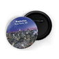 dhcrafts Round Pin Badge Multicolor Famous Tourist Place Equity Residential New York Glossy Finish Design Pack of 1 (58mm)