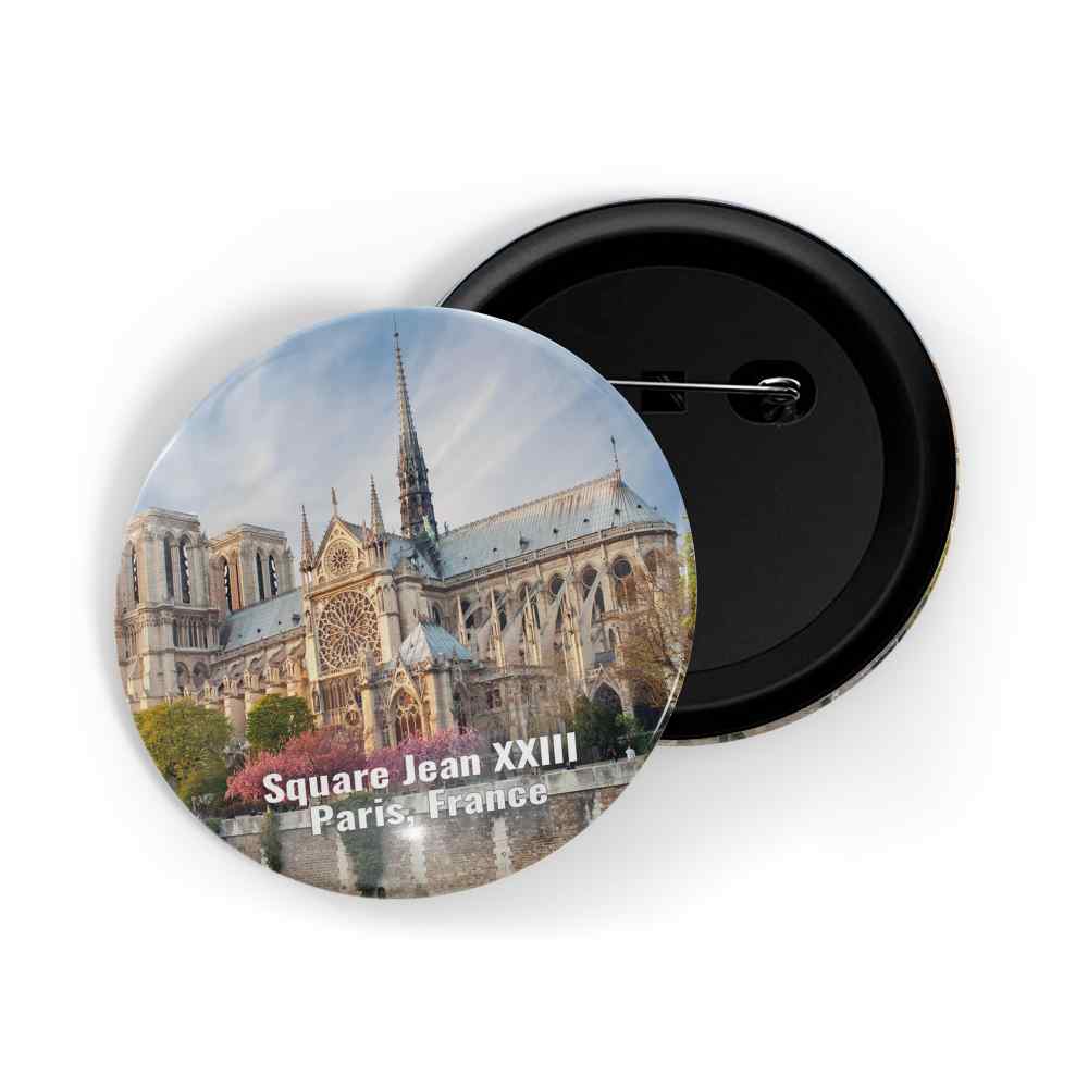 dhcrafts Round Pin Badge Multicolor Famous Tourist Place Manhattan New York City D2 Glossy Finish Design Pack of 1 (58mm)