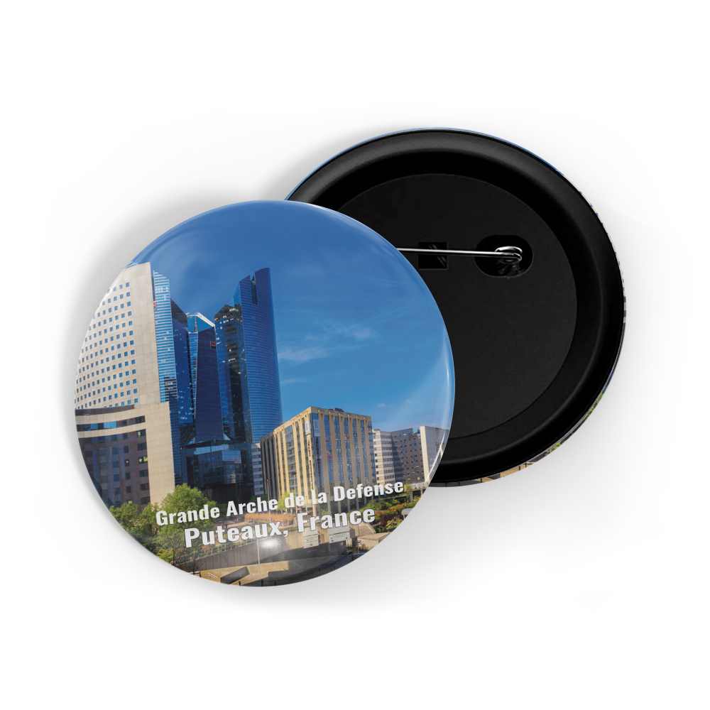 dhcrafts Round Pin Badge Multicolor Famous Tourist Place Manhattan New York City D3 Glossy Finish Design Pack of 1 (58mm)