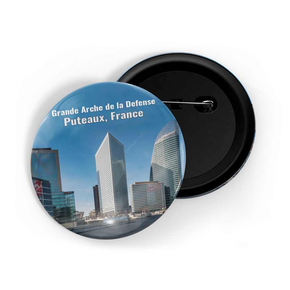 dhcrafts Round Pin Badge Multicolor Famous Tourist Place Manhattan New York, Us D1 Glossy Finish Design Pack of 1 (58mm)
