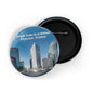 dhcrafts Round Pin Badge Multicolor Famous Tourist Place Manhattan New York, Us D1 Glossy Finish Design Pack of 1 (58mm)