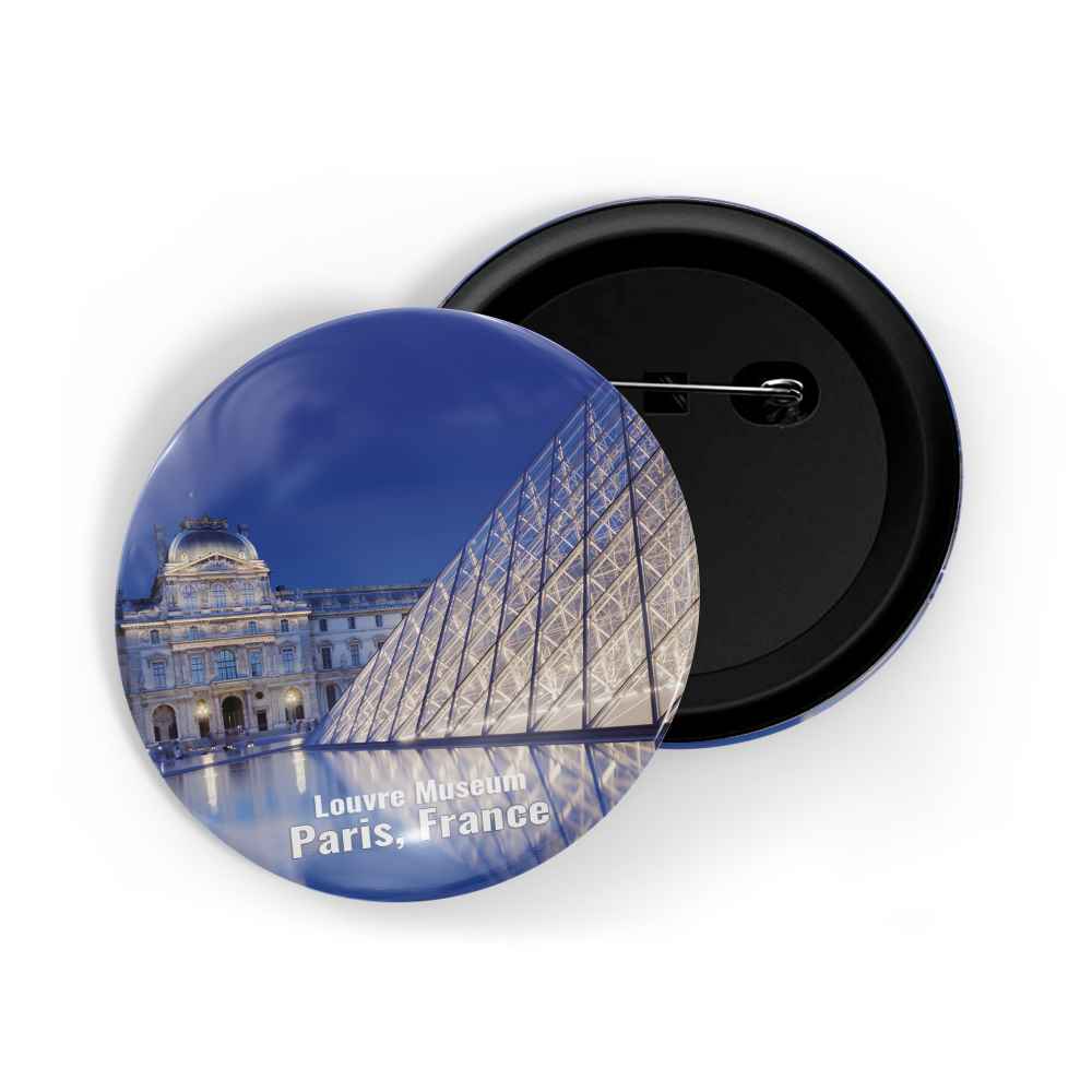 dhcrafts Round Pin Badge Multicolor Famous Tourist Place Manhattan New York, Us D2 Glossy Finish Design Pack of 1 (58mm)