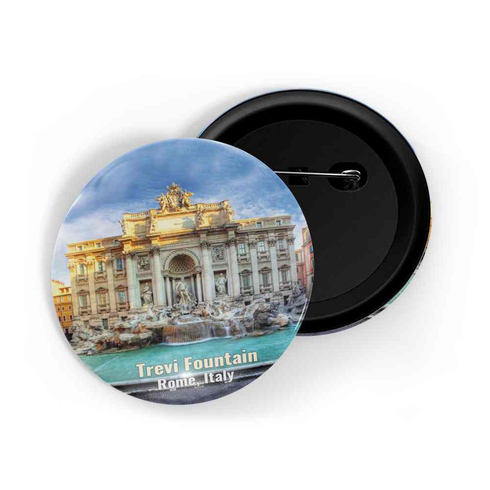 dhcrafts Round Pin Badge Purple Travel Journey Glossy Finish Design Pack of 1 (58mm)