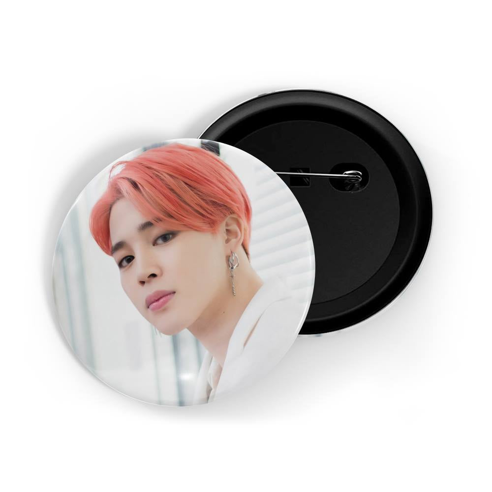 dhcrafts Round Pin Badges Multicolor Kpop BLACKRound PinK Jisso D1 Glossy Finish Design Pack of 1 (58mm) (58mm)