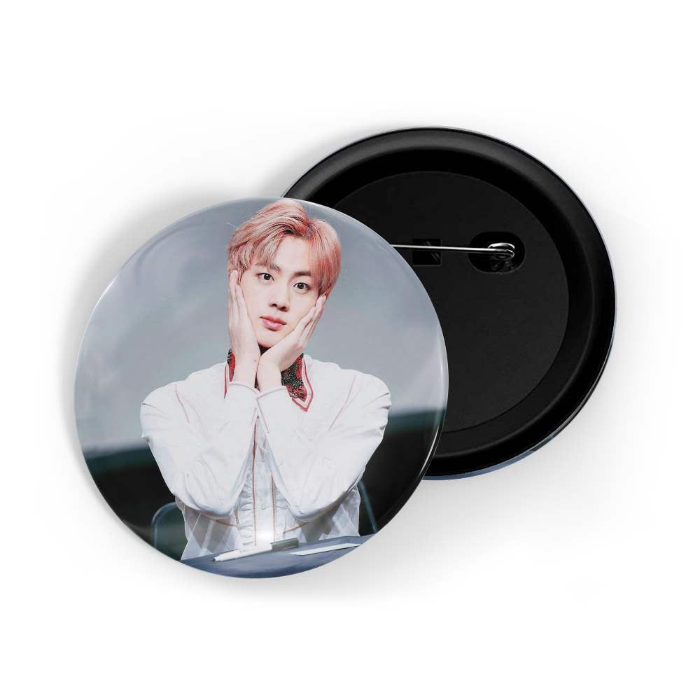 dhcrafts Round Pin Badges Multicolor Kpop BLACKRound PinK Rose D3 Glossy Finish Design Pack of 1 (58mm) (58mm)