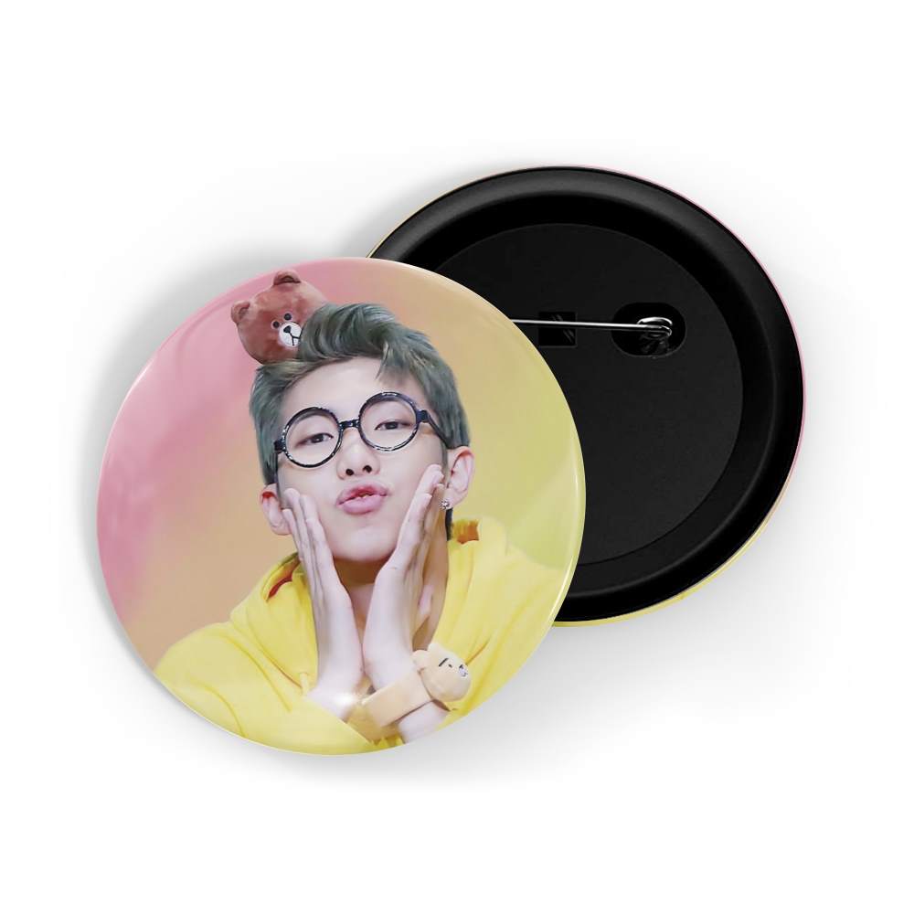 dhcrafts Round Pin Badges Multicolor Kpop BTS Army Junkook D2 Glossy Finish Design Pack of 1 (58mm) (58mm)