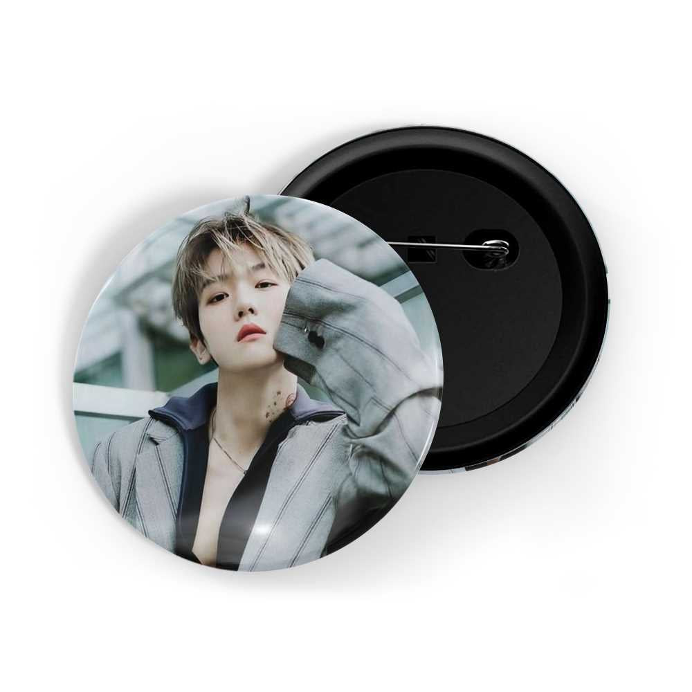 dhcrafts Round Pin Badges Multicolor Kpop BTS Jin D5 Glossy Finish Design Pack of 1 (58mm) (58mm)