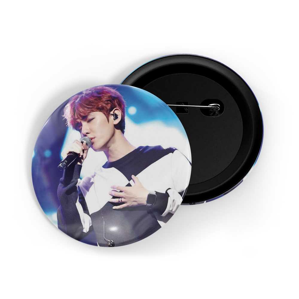 dhcrafts Round Pin Badges Multicolor Kpop BTS Jin D6 Glossy Finish Design Pack of 1 (58mm) (58mm)