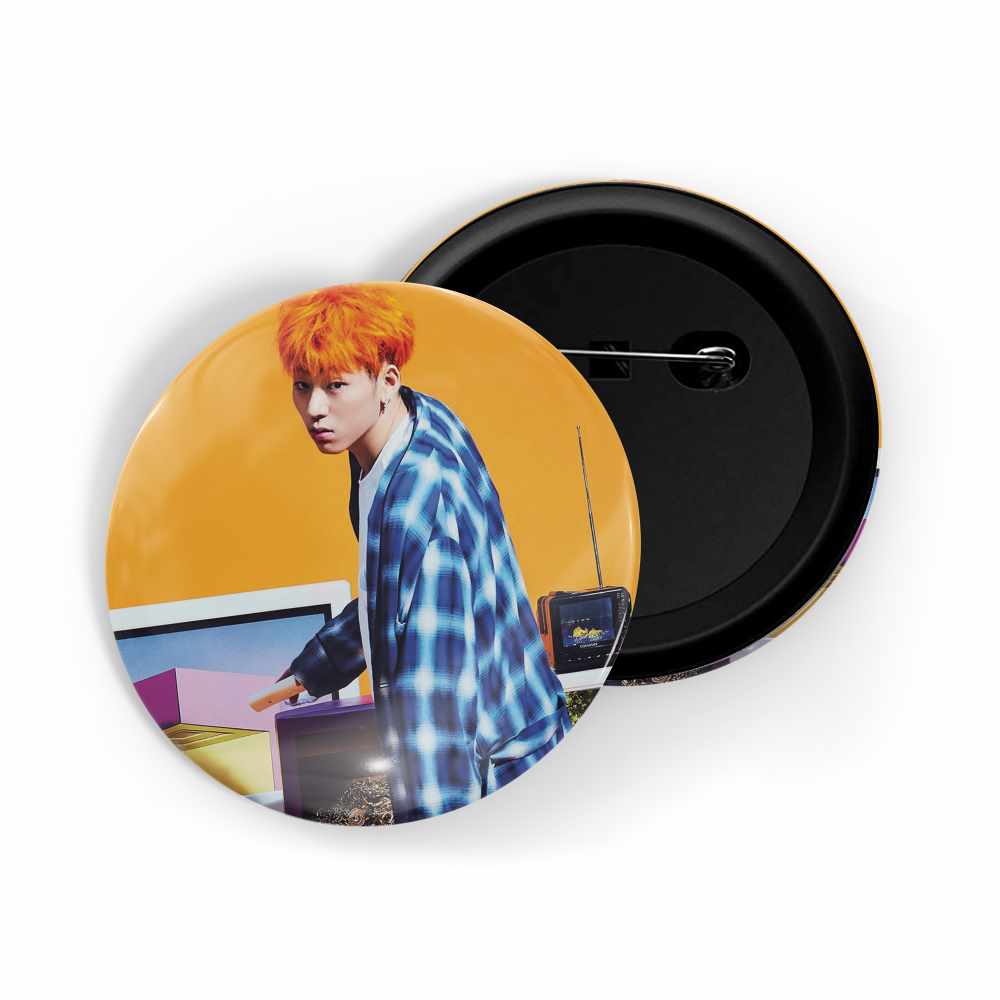 dhcrafts Round Pin Badges Multicolor Color wake up and smell the coffee Glossy Finish Design Pack of 1 (58mm) (58mm)
