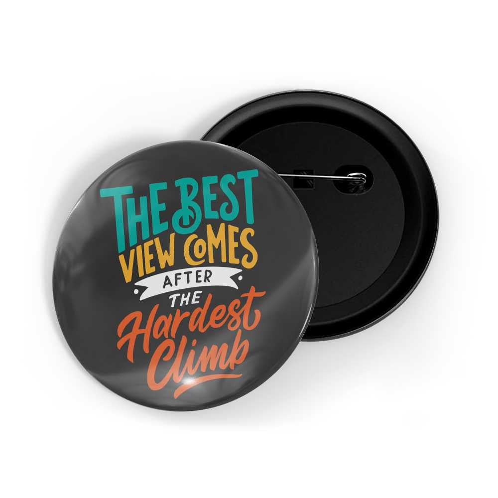 dhcrafts Round Pin Badges Blue Color HapRound Piness Is A Journey, Not A Destination Glossy Finish Design Pack of 1 (58mm) (58mm)