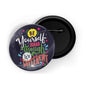 dhcrafts Round Pin Badges Purple Color Slow Down If Can Not Go On Glossy Finish Design Pack of 1 (58mm) (58mm)