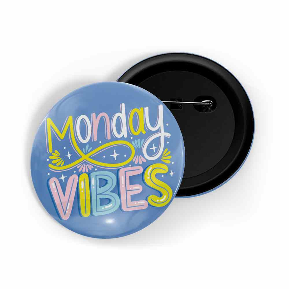 dhcrafts Round Pin Badges Blue Color Take Care Of Your Mental Health Glossy Finish Design Pack of 1 (58mm) (58mm)