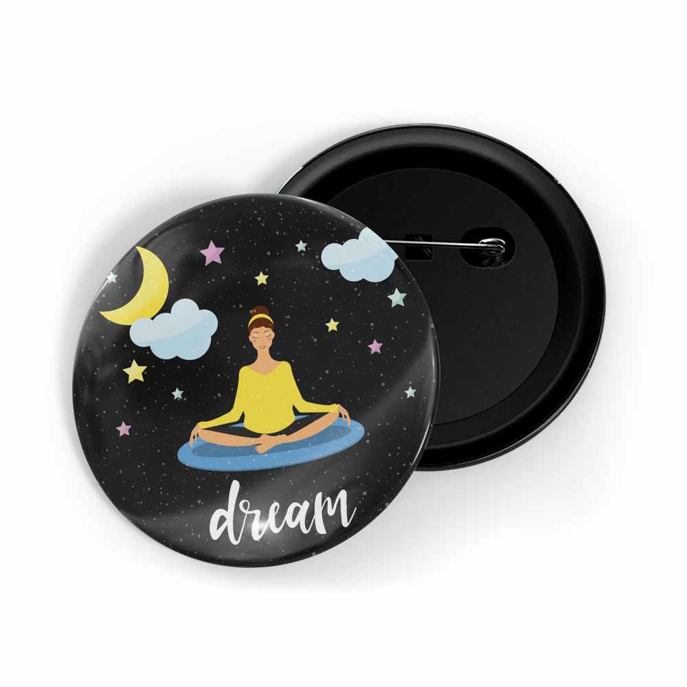 dhcrafts Round Pin Badges Black Color Once Life Becomes Fearless Life Will Become Limitless Glossy Finish Design Pack of 1 (58mm) (58mm)
