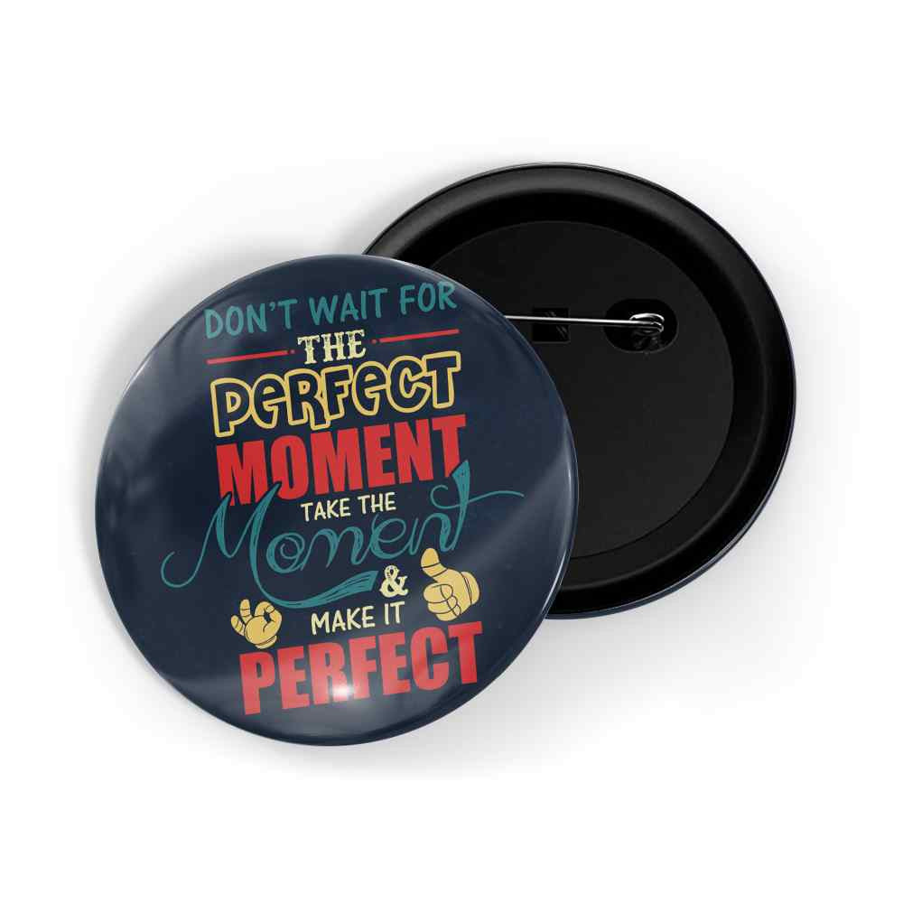 dhcrafts Round Pin Badges Blue Color Good Things Are Going To Happen Glossy Finish Design Pack of 1 (58mm) (58mm)