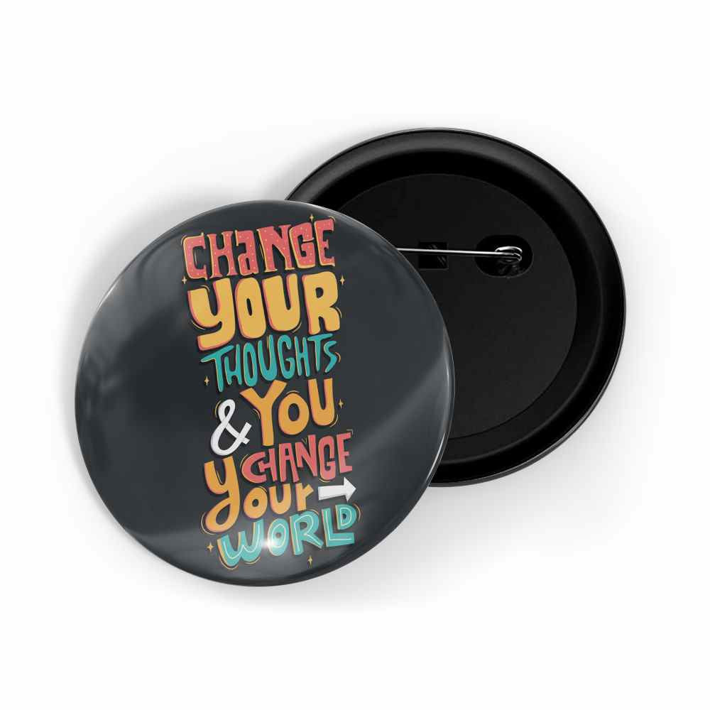 dhcrafts Round Pin Badges Multicolor Color All Things Are Possible If You Believe Glossy Finish Design Pack of 1 (58mm) (58mm)