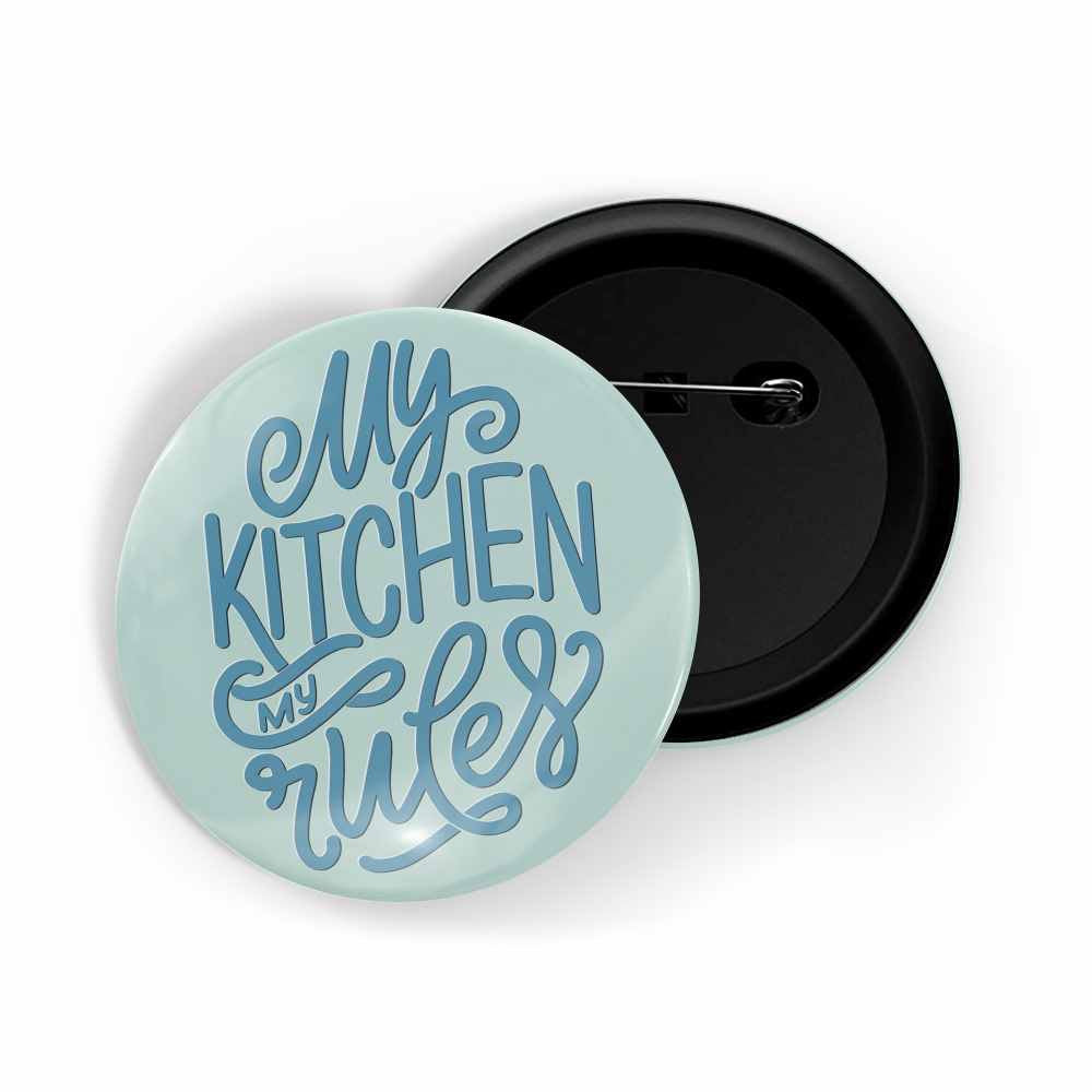 dhcrafts Round Pin Badges Blue Color Stop Talking Start Doing Glossy Finish Design Pack of 1 (58mm) (58mm)