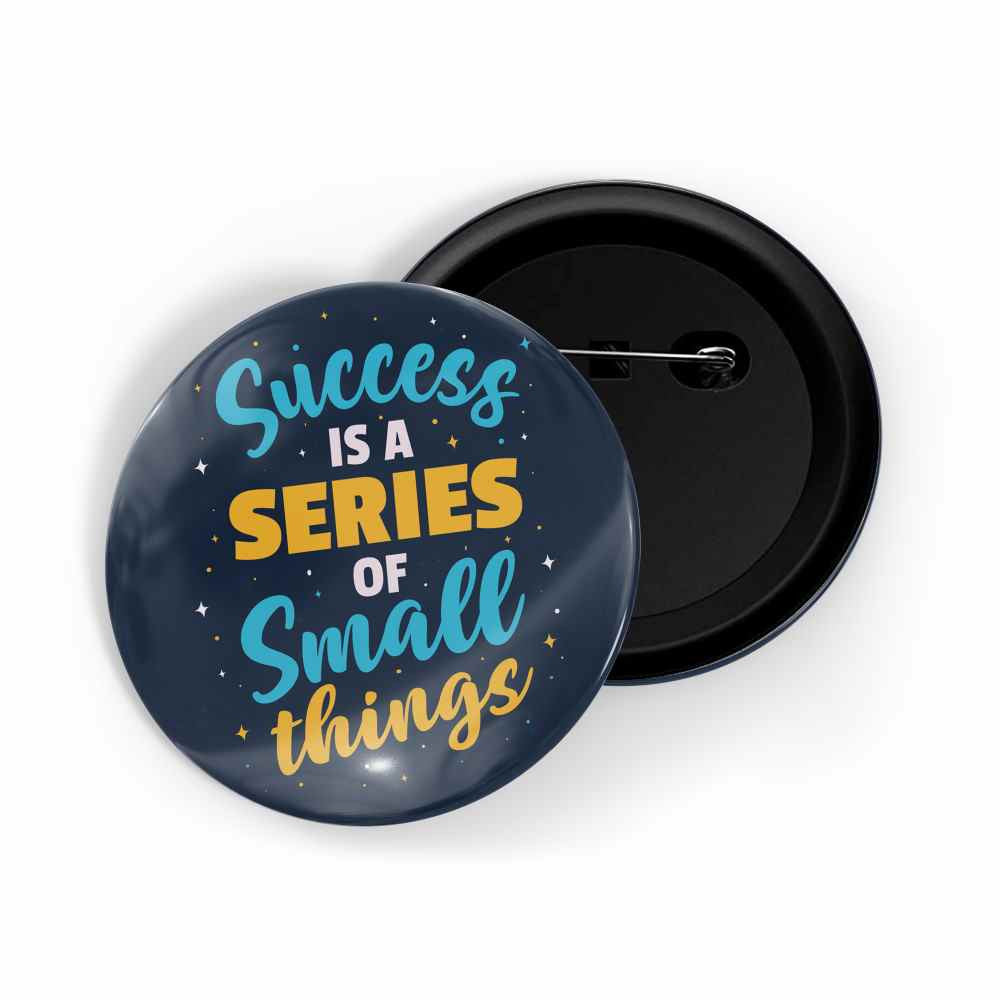 dhcrafts Round Pin Badges Blue Color Forget The Mistakes Remember The Lesson Glossy Finish Design Pack of 1 (58mm) (58mm)