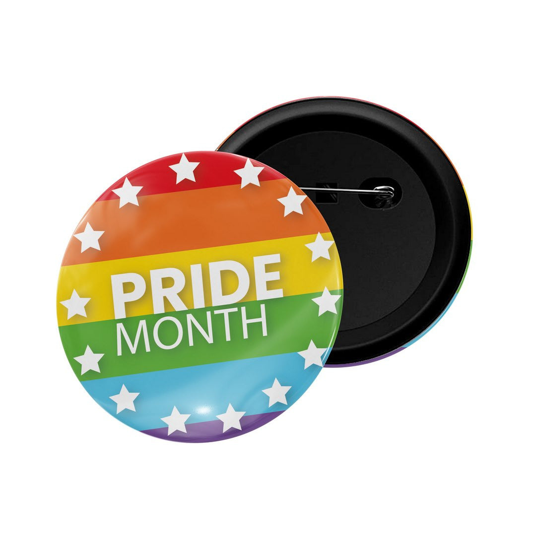 dhcrafts Round Pin Badge Multicolor Pride Month Glossy Finish Design Pack of 1  (58mm)