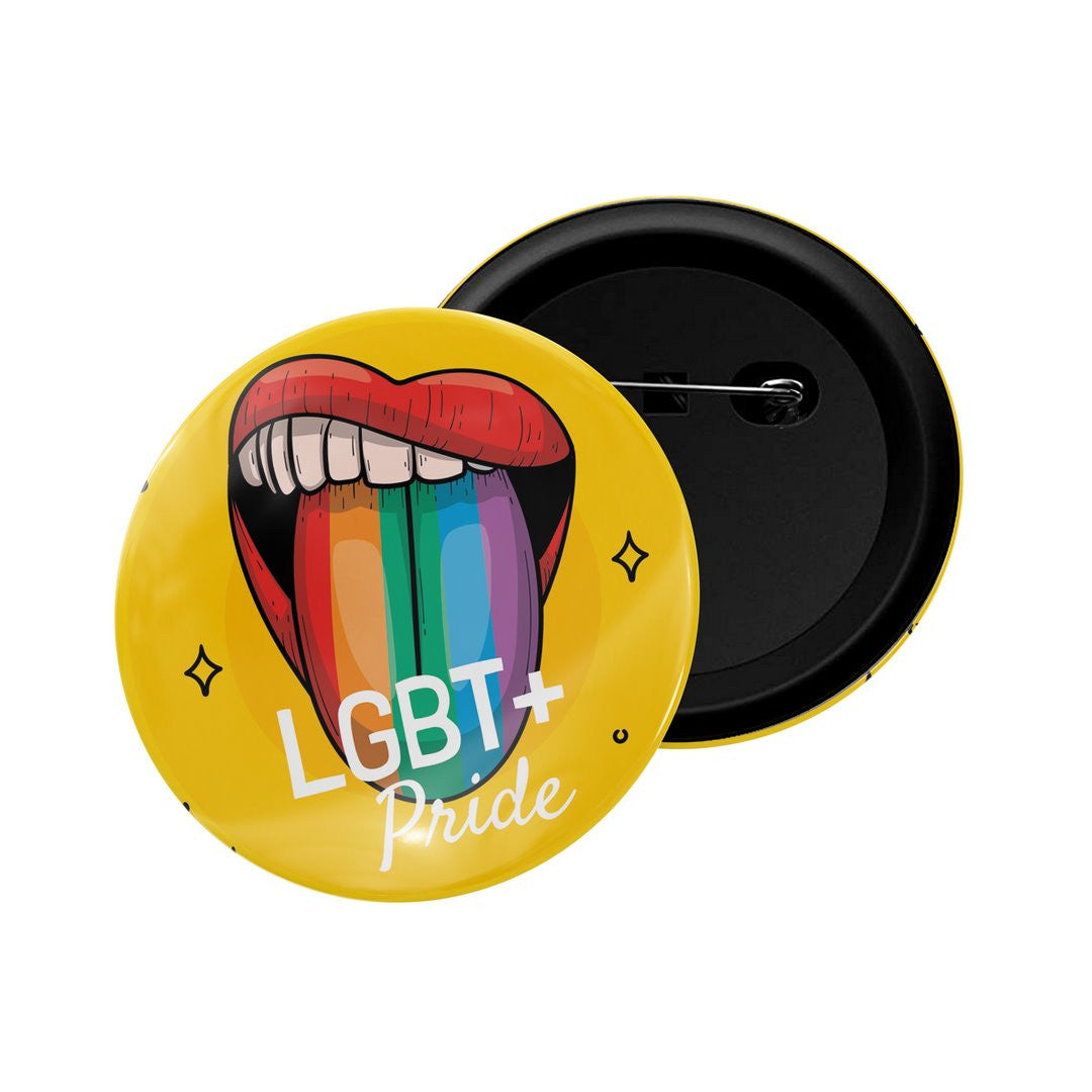 dhcrafts Round Pin Badge Multicolor LGBTQ + Pride Glossy Finish Design Pack of 1  (58mm)