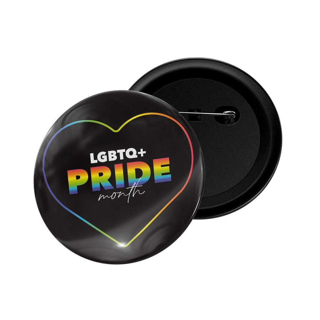 dhcrafts Round Pin Badge Multicolor LGBTQ + pride month D2 Glossy Finish Design Pack of 1  (58mm)