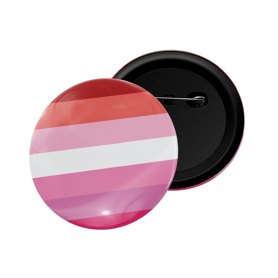 dhcrafts Round Pin Badge Multicolor LGBTQ Flag D3 Glossy Finish Design Pack of 1  (58mm)