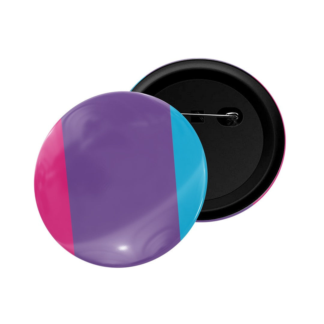 dhcrafts Round Pin Badge Multicolor LGBTQ Flag D8 Glossy Finish Design Pack of 1  (58mm)
