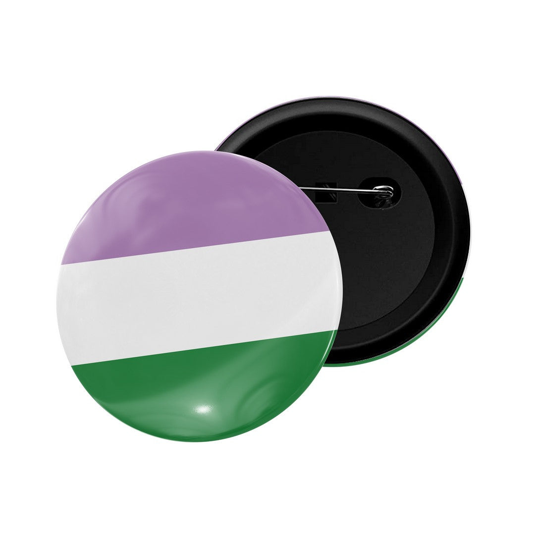 dhcrafts Round Pin Badge Multicolor LGBTQ Flag D13 Glossy Finish Design Pack of 1  (58mm)