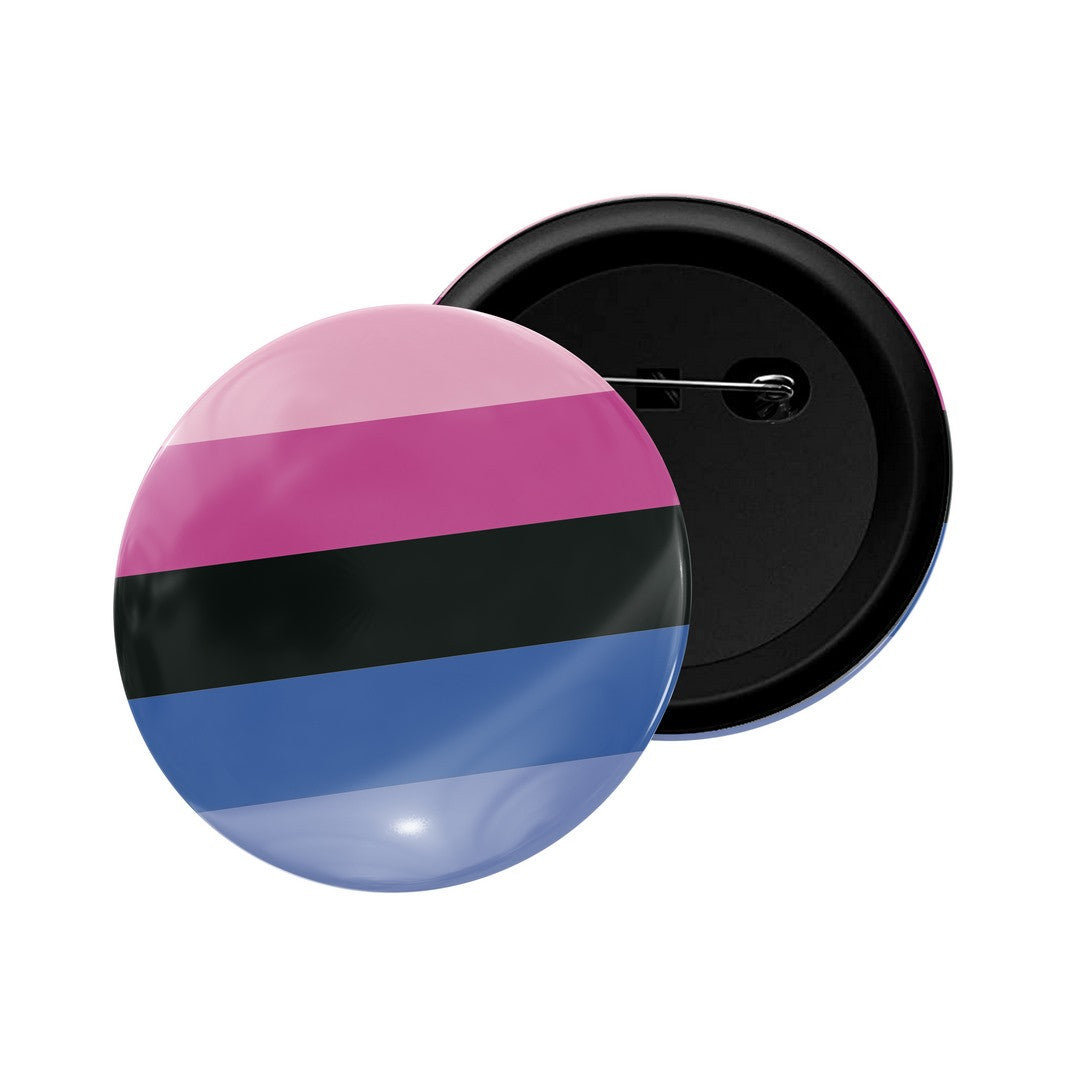 dhcrafts Round Pin Badge Multicolor LGBTQ Flag D15 Glossy Finish Design Pack of 1  (58mm)