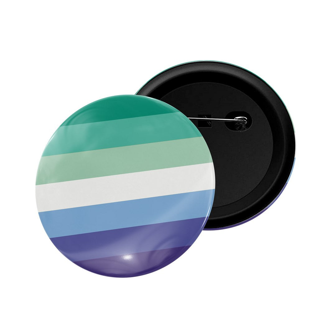 dhcrafts Round Pin Badge Multicolor LGBTQ Flag D17 Glossy Finish Design Pack of 1  (58mm)
