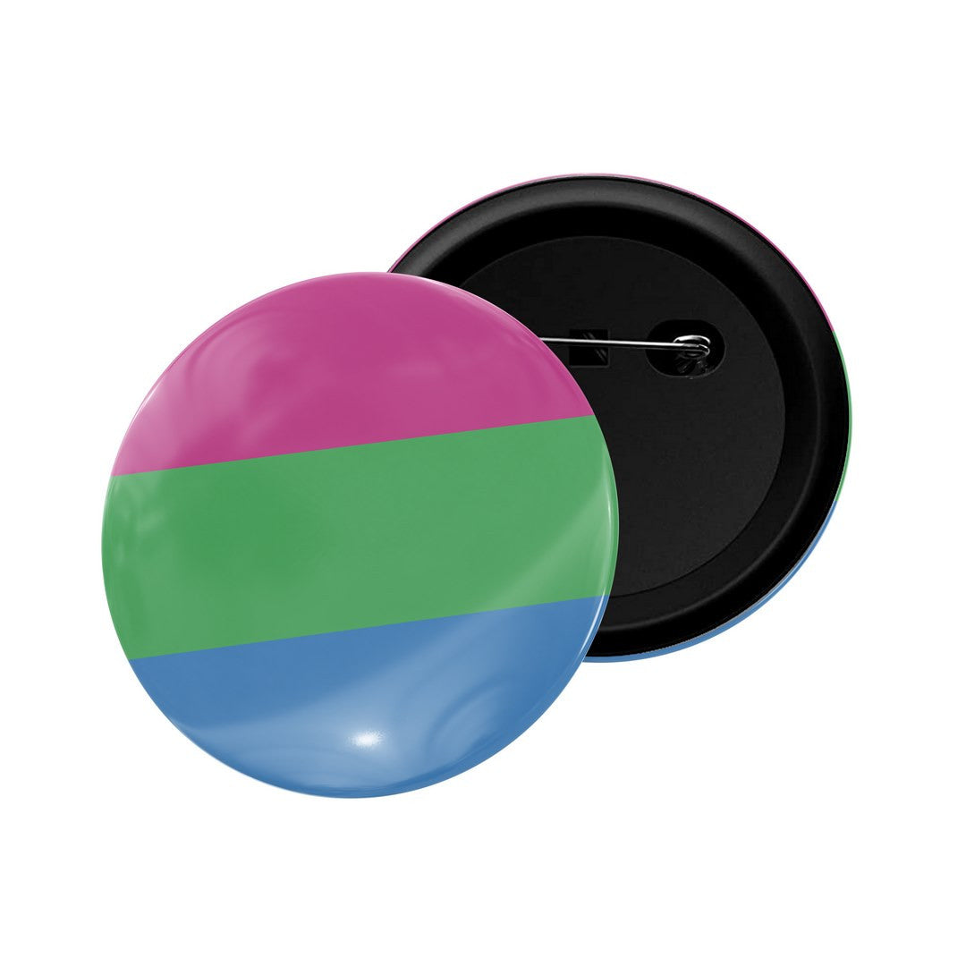 dhcrafts Round Pin Badge Multicolor LGBTQ Flag D20 Glossy Finish Design Pack of 1  (58mm)