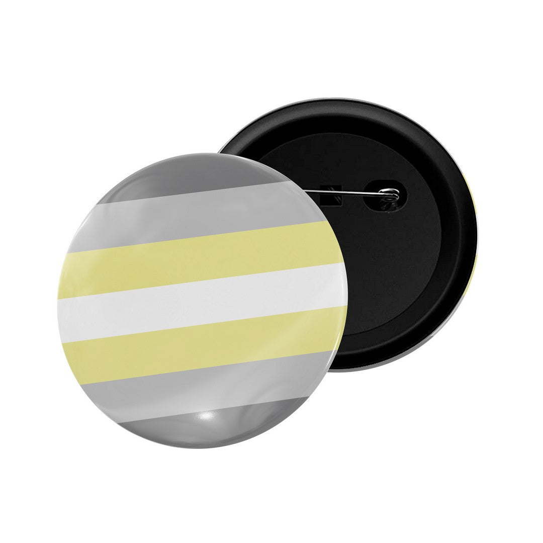 dhcrafts Round Pin Badge Multicolor LGBTQ Flag D24 Glossy Finish Design Pack of 1  (58mm)