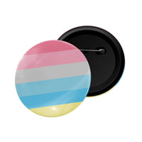 dhcrafts Round Pin Badge Multicolor LGBTQ Flag D25 Glossy Finish Design Pack of 1  (58mm)