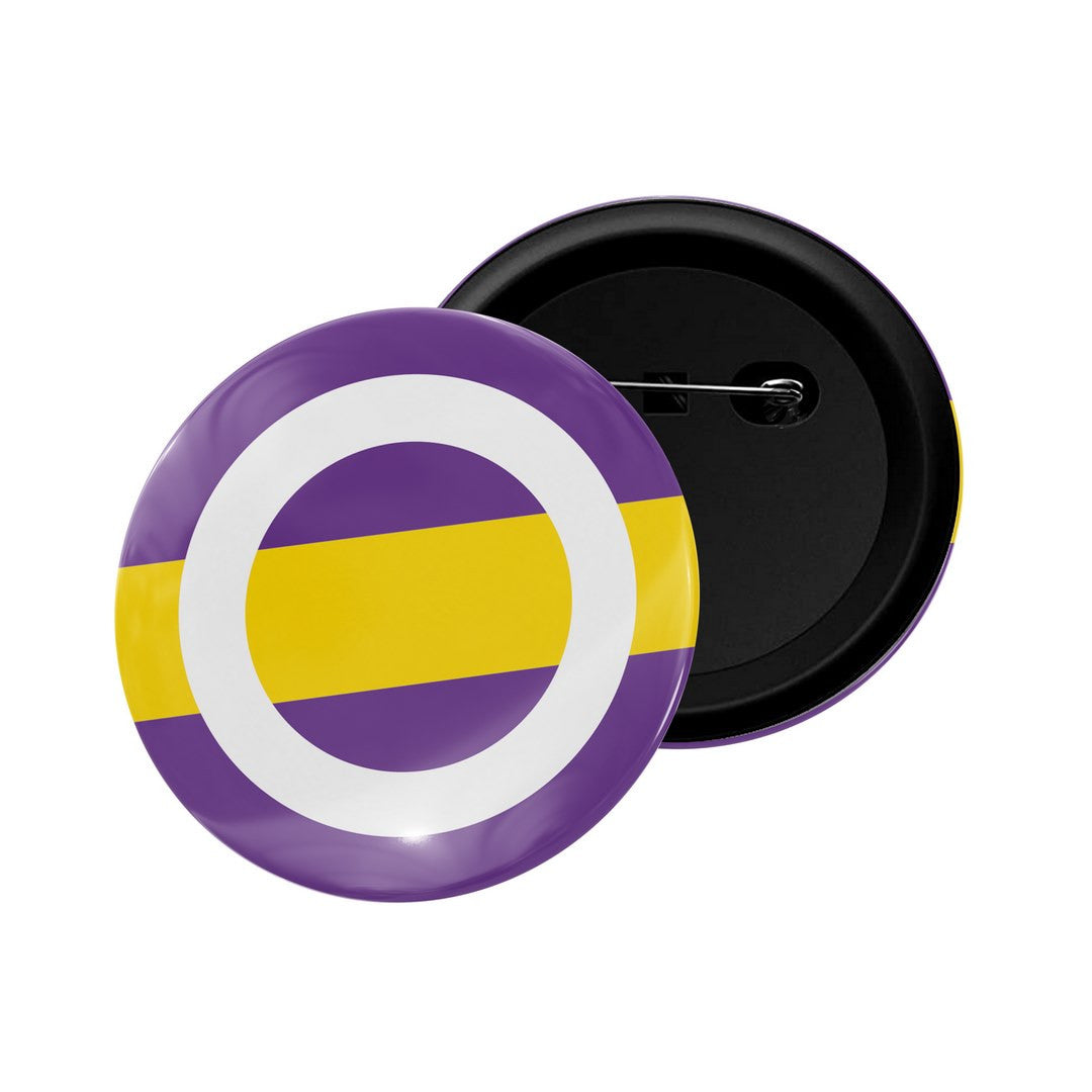 dhcrafts Round Pin Badge Multicolor LGBTQ Flag D27 Glossy Finish Design Pack of 1  (58mm)