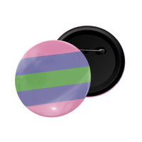dhcrafts Round Pin Badge Multicolor LGBTQ Flag D36 Glossy Finish Design Pack of 1  (58mm)