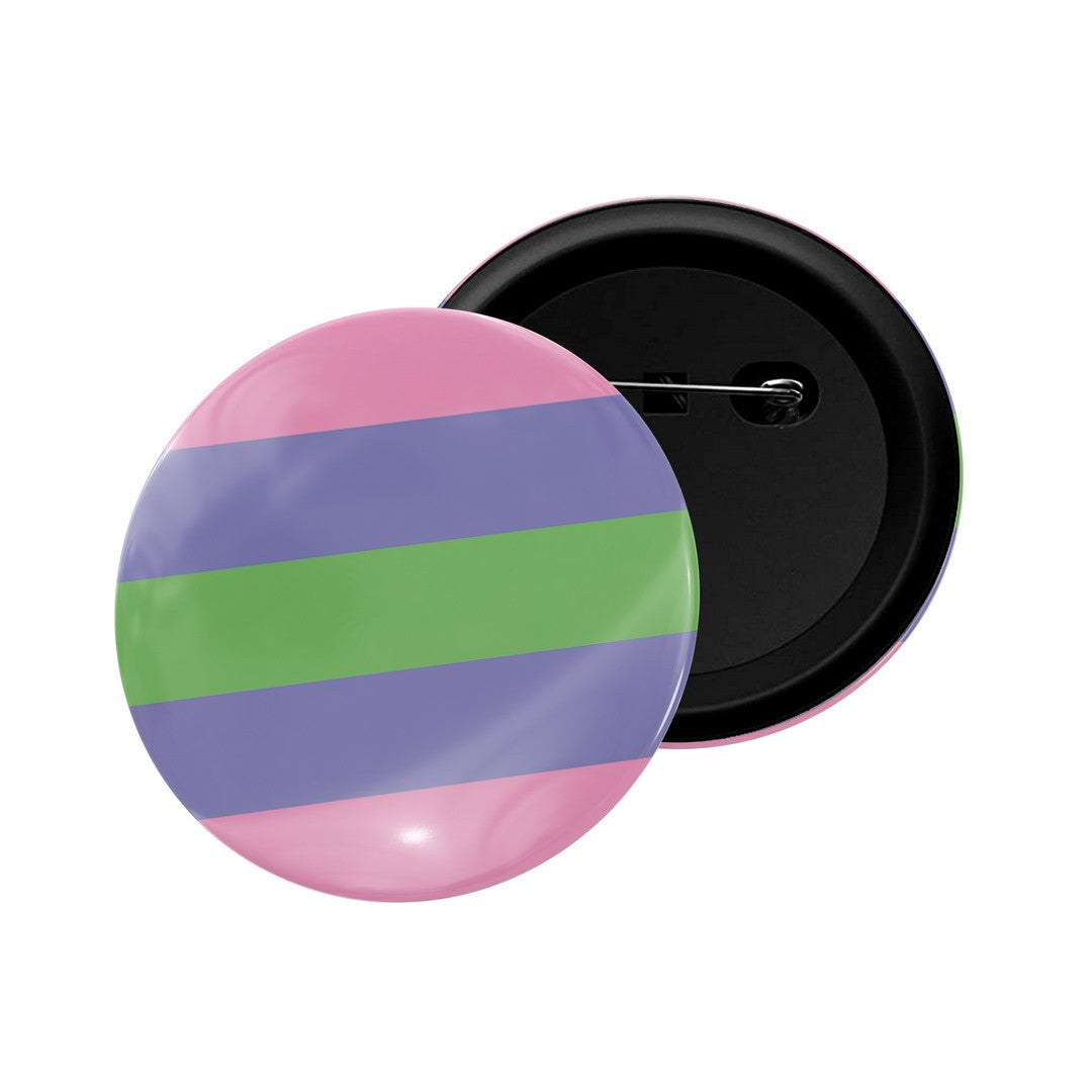 dhcrafts Round Pin Badge Multicolor LGBTQ Flag D36 Glossy Finish Design Pack of 1  (58mm)