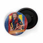 dhcrafts Round Fridge Magnet Red color Carles Puyol Glossy Finish Design Pack of 1 (75 mm)
