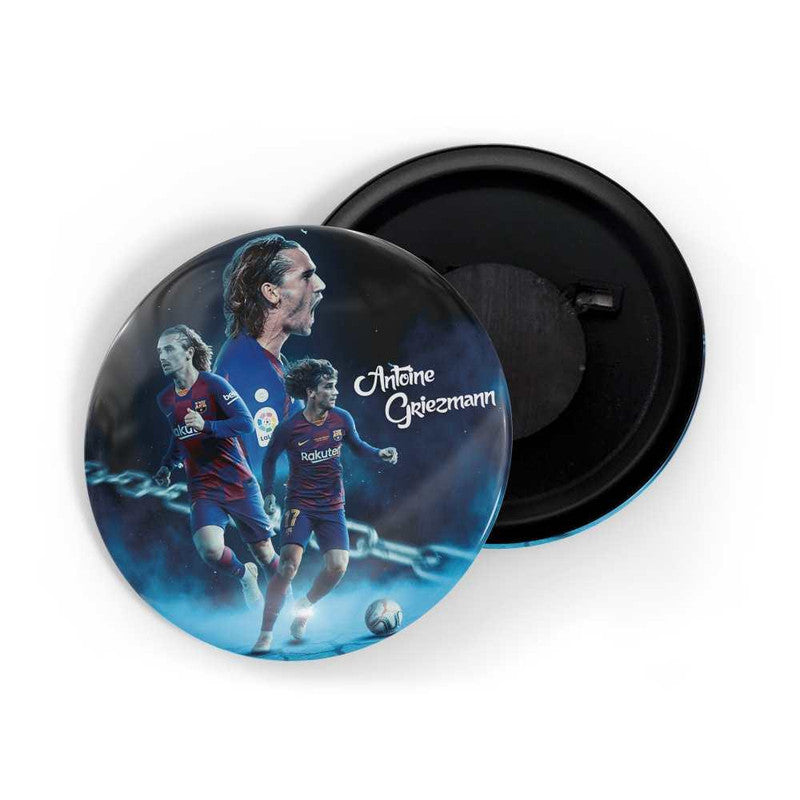 dhcrafts Round Fridge Magnet Blue color Antoine Griezmann Glossy Finish Design Pack of 1 (75 mm)