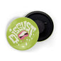 dhcrafts Round Fridge Magnet Green color Emotions Disgust Glossy Finish Design Pack of 1 (58 mm)