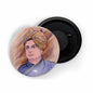 dhcrafts Round Fridge Magnet Brown color Swami Vivekananda D1 Glossy Finish Design Pack of 1 (75 mm)