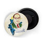 dhcrafts Round Fridge Magnet Yellow color Bhimrao Ramji Ambedkar D2 Glossy Finish Design Pack of 1 (58 mm)