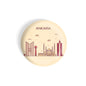 dhcrafts Round Fridge Magnet Brown Color Ankara Glossy Finish Design Pack of 1 (58 mm)