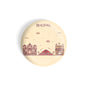 dhcrafts Round Fridge Magnet Brown Color Bhopal Glossy Finish Design Pack of 1 (58 mm)