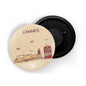 dhcrafts Fridge Magnet Brown Color Cannes Glossy Finish Design Pack of 1